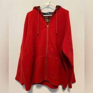 Vintage Polo Sport Ralph Lauren Full Zip Hooded Wool 90% Men’s XL Jacket/Sweater